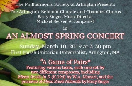 AN ALMOST SPRING CHORAL CONCERT: A GAME OF PAIRS