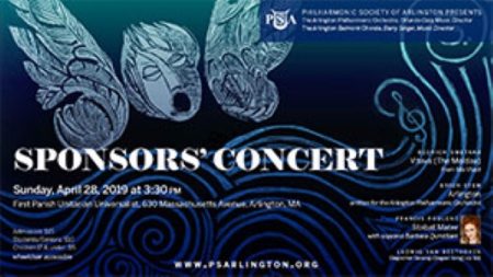 Philharmonic Society of Arlington SPONSORS' CONCERT, Chorale and Philharmonic Orchestra.