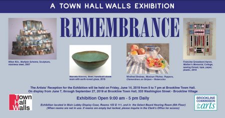 Brookline Town Hall Walls art exhibit opening