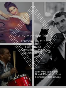 Alex Minasian Trio Live at the Regattabar July 11th