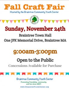 Braintree Community Youth Center Craft Fair