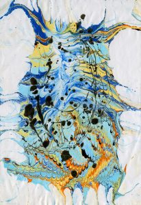 Time & Tide... Contemporary Paper Marbling by Cristina Hajosy