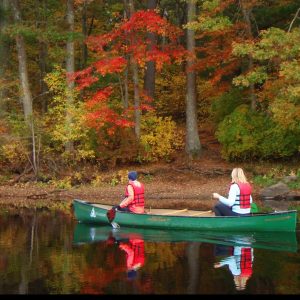 Fall Foliage Family Canoe on the Charles