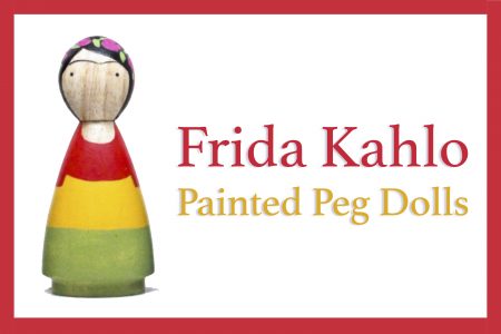Frida Kahlo Peg Dolls