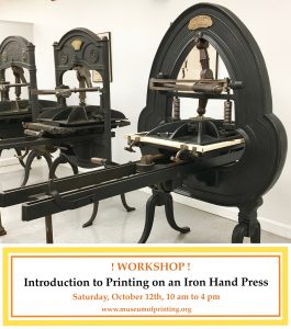 Workshop - Introduction to Printing on an Iron Hand Press
