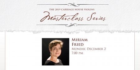 Miriam Fried Violin Masterclass