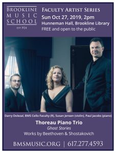 FREE concert: "Ghost Stories" by Thoreau Piano Trio (Brookline Music School Faculty Artist Series)