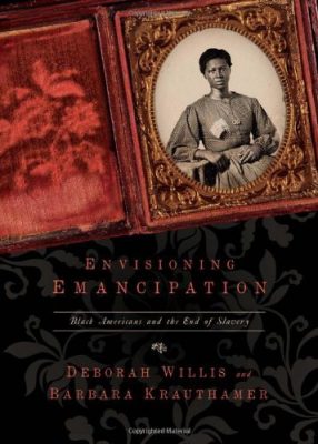Black book cover with civil-war era image of black woman