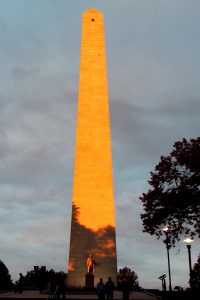 Bunker Hill Monument Illumination 100th Anniversary of the 19th Amendment