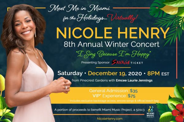 NICOLE HENRY announces her EIGHTH ANNUAL WINTER CONCERT