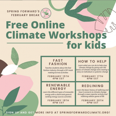 Free Online Climate Workshops For Elementary and Middle School Students
