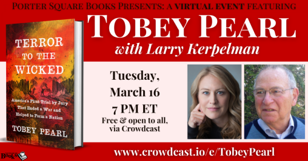 Virtual: Tobey Pearl with Larry Kerpelman, Terror to the Wicked