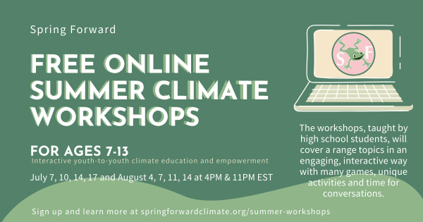 Free Online Climate Workshops For Elementary and Middle School Students