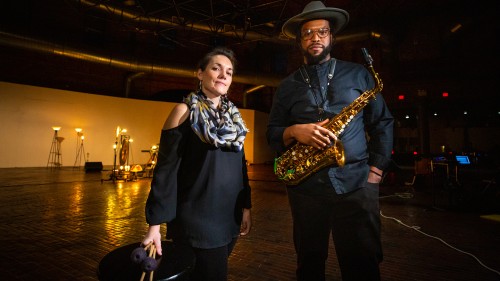 Maria Finkelmeier, marimba & Tim Hall, saxophone