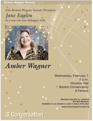 Amber Wagner, In Conversation with Jane Eaglen - FREE TO STUDENTS w/Valid Institution ID