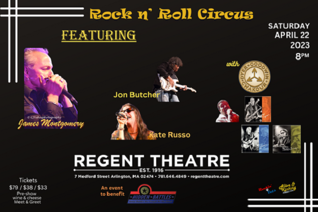 Rockin' 4 Vets Present A Rock 'n' Roll Circus featuring Jon Butcher, James Montgomery, Kate Russo and Brian Templeton benefiting Hidden Battles