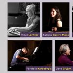 "Piano Summit" for April's "Third Thursdays" w/Castro Mejia, Karayorgis, Lantner, Zinman, Bryant.